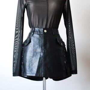 London Fog Vegan Leather Skort